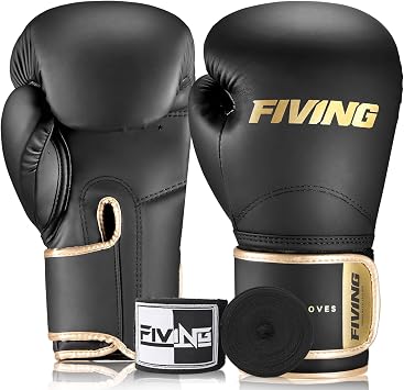 Boxing Gloves for Men and Women with Handwraps, Pro Training Sparring Muay Thai Gloves, Adults Heavy Punching Bag Gloves for Boxing Kickboxing Mixed Martial Arts MMA