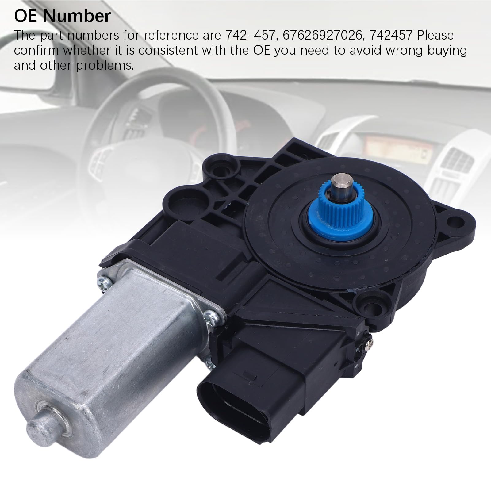 Motor de la Fenêtre de Puissance Motor Arrière Droite Smooth Operations 742-457, 67626927026, 742457 Remplacement pour 325i 325xi 328i 328xi 330i 330xi 335d 335i 335xi M3