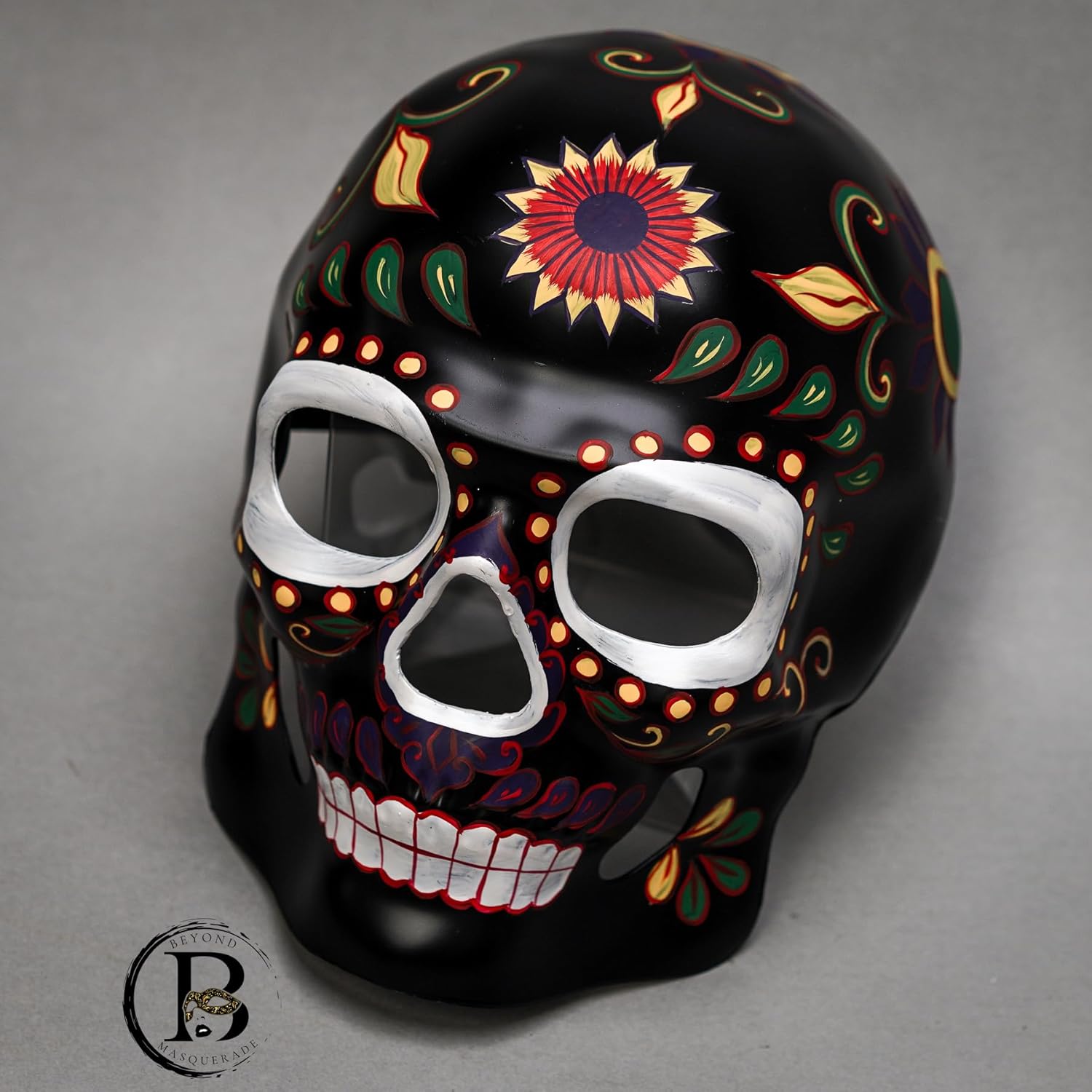 Full Skull Masquerade Mask for Men Day of the Dead Decorations Headpiece Skeleton Costume Mask Cosplay Halloween Mask