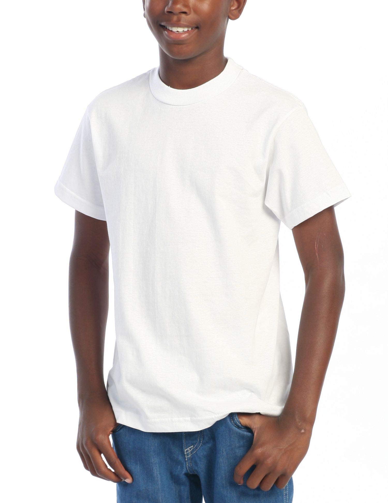 Boy's Youth Cotton Short Sleeve Crewneck T-Shirt