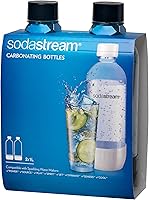 Vista 2 de SodaStream 1L Classic DWS Botella para bebidas carbonatadas, color negro (paquete doble), paquete de 2