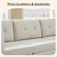 Vista 8 de VANOMi - Sofás seccionales de 6 plazas para sala de estar, sofá modular convertible de 118" en forma de nube, cómodos sofás de chenilla y sofás