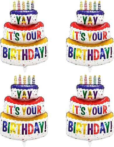 Miniatura 7 de 2 globos de cumpleaños grandes de 41 pulgadas inflados de Mylar para suministros de fiesta de cumpleaños, decoración de baby shower