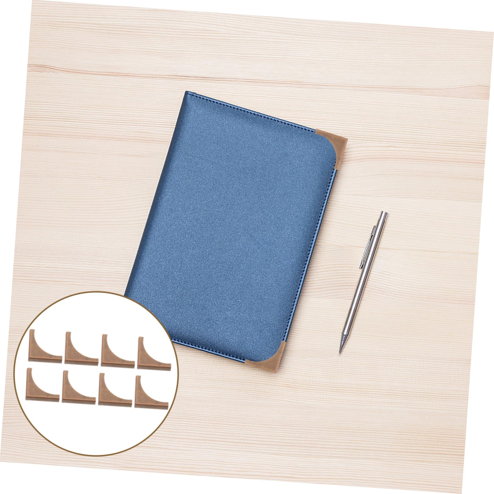 HOODANCOS 50pcs Iron Metal Corner Protectors Retro Scrapbook Corners for Book Protection Sturdy Notebook Supply