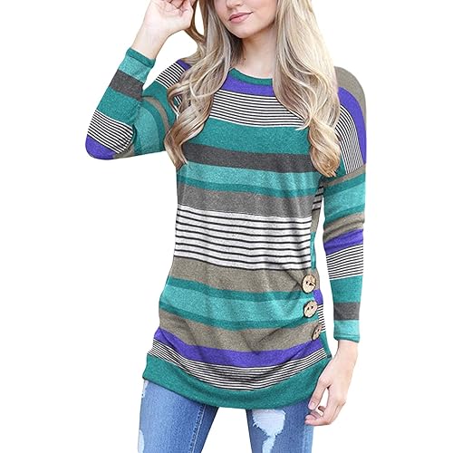 Yincro Women's Casual Long Sleeve Tunic Tops Fall Tshirt Blouses