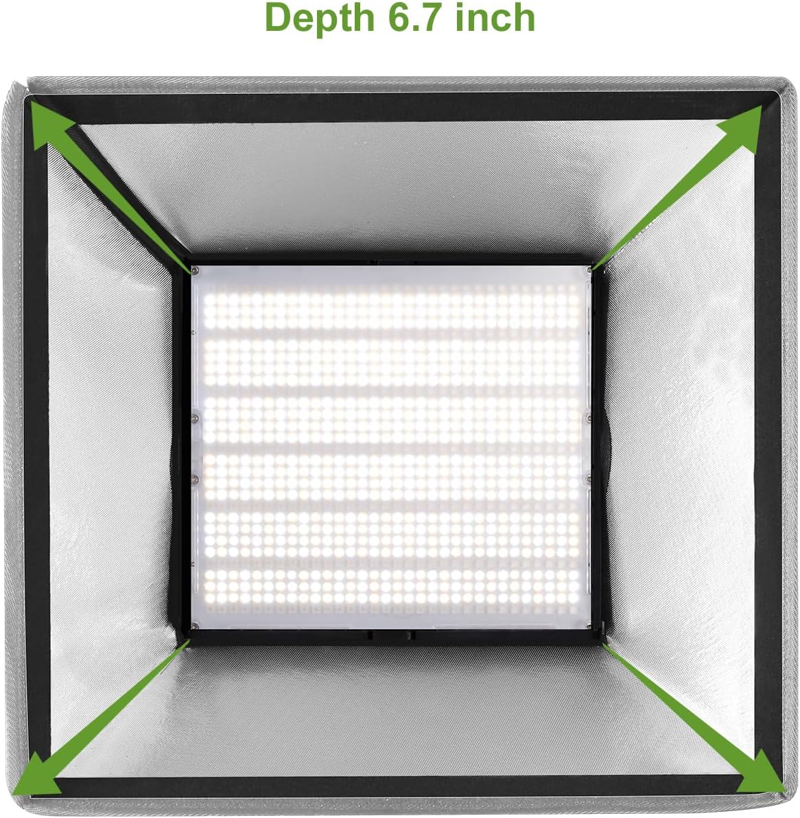 GVM Softbox with Grid Diffuser for GVM LED 50RS 672S MB832 520LS 520S 1200D Series LED Video Lamp, Photo Studio Light Softbox Suitable for GVM LED