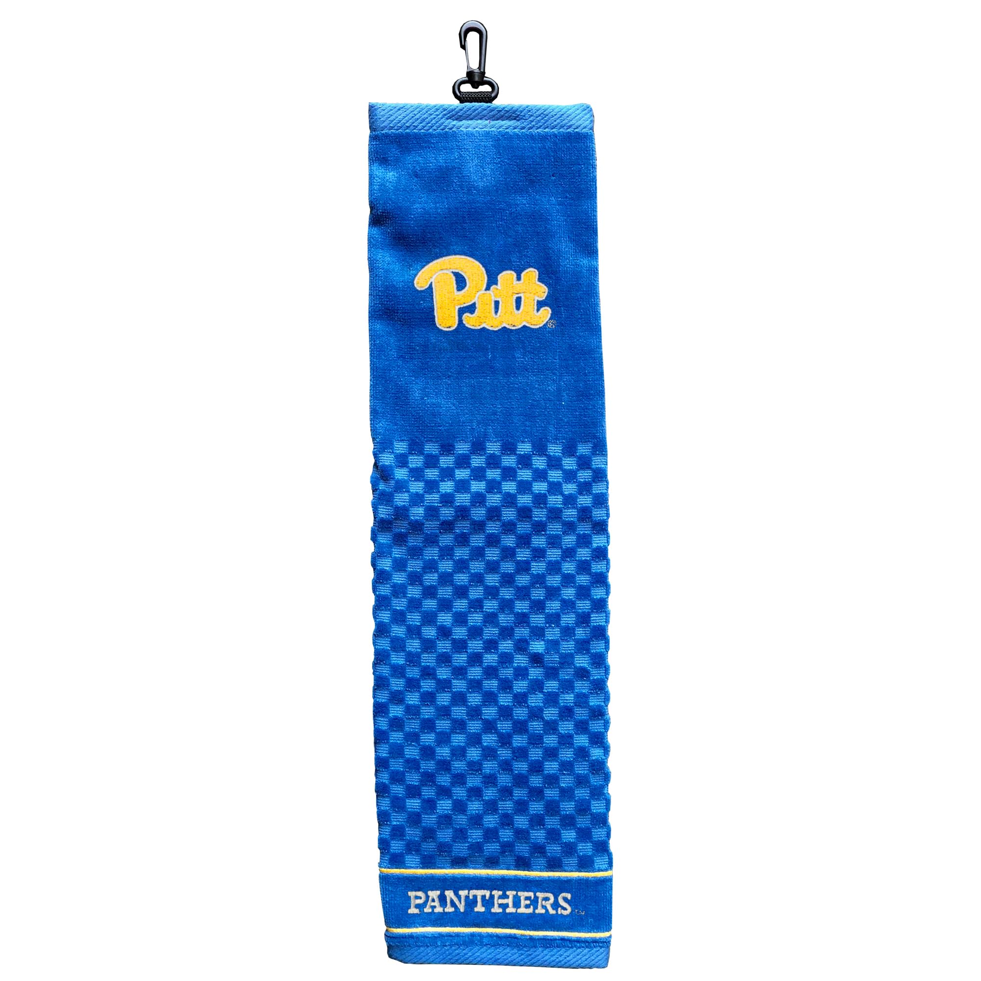 Team Golf NCAA Pittsburgh Panthers Embroidered Golf Towel Embroidered Golf Towel, Checkered Scrubber Design, Embroidered Logo