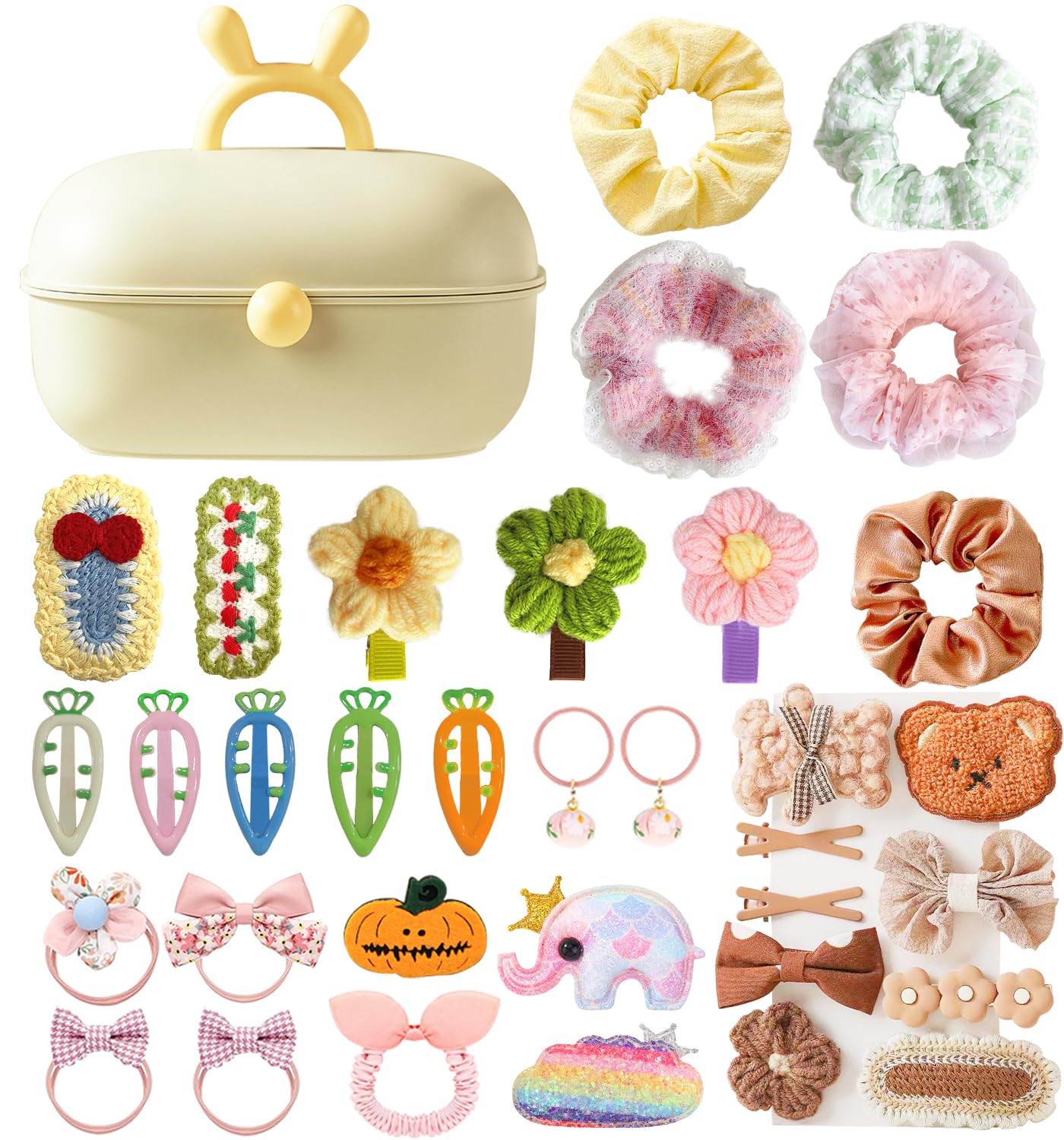 Amazon | Luxureux 女の子 ヘアアクセサリーセット ヘアアクセサリー