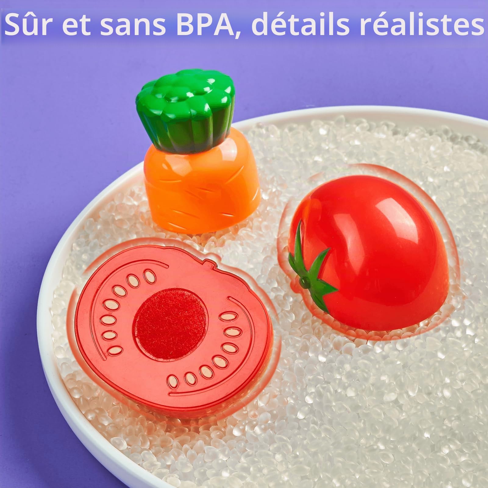 Laugigle Nourriture de Jeu de Simulation pour Enfants - 78 pièces de Nourriture avec Sac de Rangement, Jouets Alimentaires en légumes et Fruits