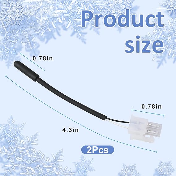 2 Pack 2188820 WP2188820 Fridge Thermistor Fit for Whirlpool Refrigerators