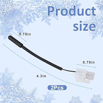 2 Pack 2188820 WP2188820 Fridge Thermistor Fit for Whirlpool Refrigerators