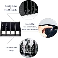 Vista 5 de Marte Vanci Collapsible Magazine File Holder with 4 Vertical Compartments, Binder Holder for Desk, Desktop Binder Organizer for Notebook, Documents
