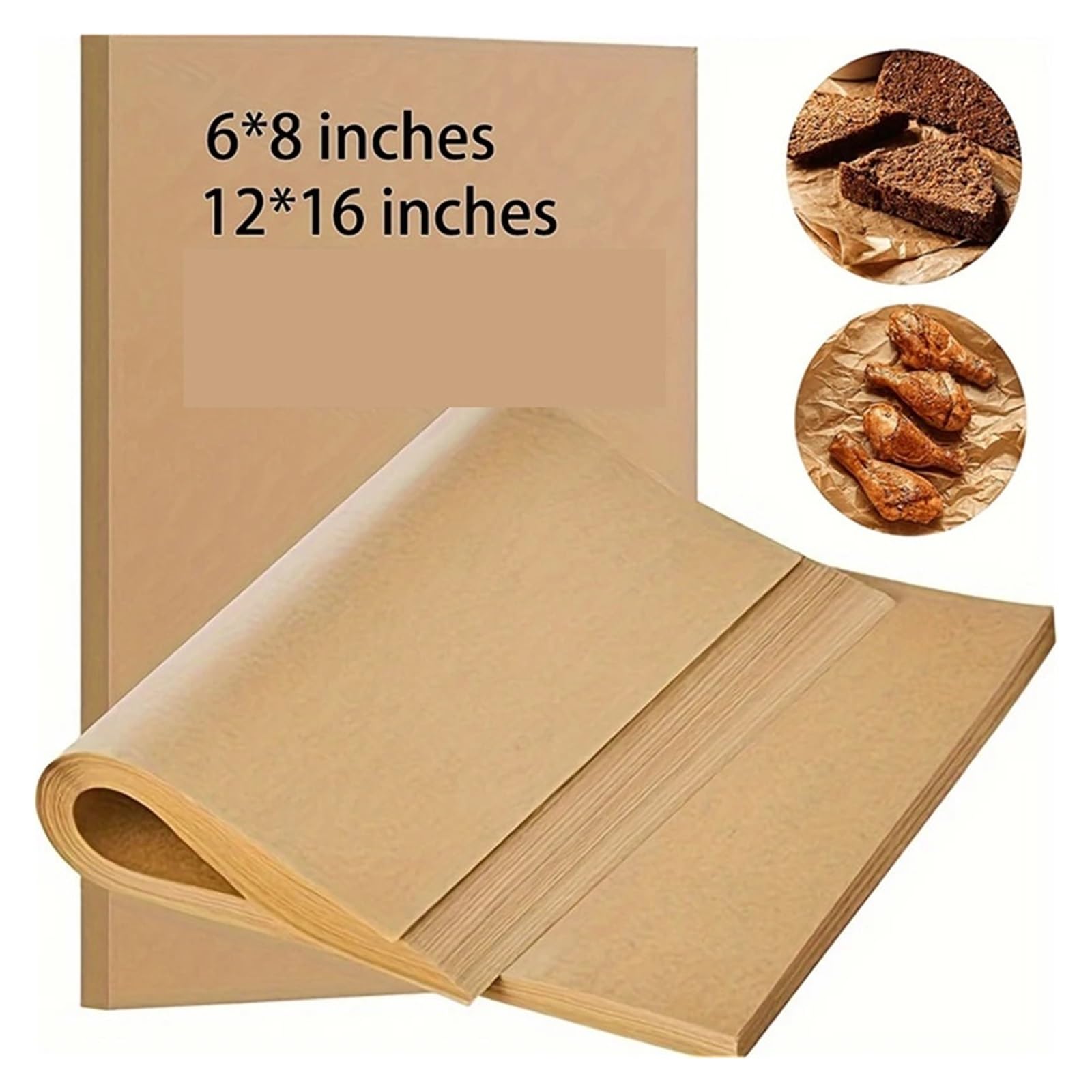 50/100 hojas de papel pergamino antiadherentes for hornear(D)