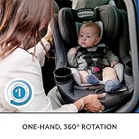 Vista 3 de Evenflo REO by Revolve360 - Asiento convertible giratorio para automóvil con funda de limpieza rápida, para bebés y niños pequeños, orientación
