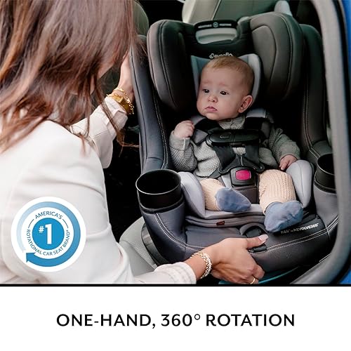 Miniatura 3 de Evenflo REO by Revolve360 - Asiento convertible giratorio para automóvil con funda de limpieza rápida, para bebés y niños pequeños, orientación