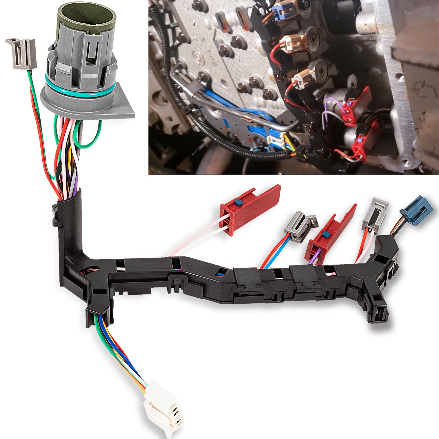 Wire Harness for Allison Transmission 6 Solenoid, 5 Speed Transmission Wiring Harness for 1999-2003 GM Chevy Duramax