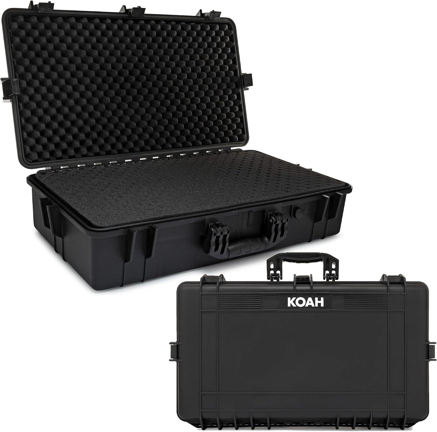Koah Weatherproof Hard Case with Customizable Foam (28.3" x 16.9" x 7.0" Inch outer, 25.4" x 13.7" x 6.4" inner)
