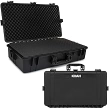 Koah Weatherproof Hard Case with Customizable Foam 28.3" x 16.9" x 7.0" Inch outer, 25.4" x 13.7" x 6.4" inner