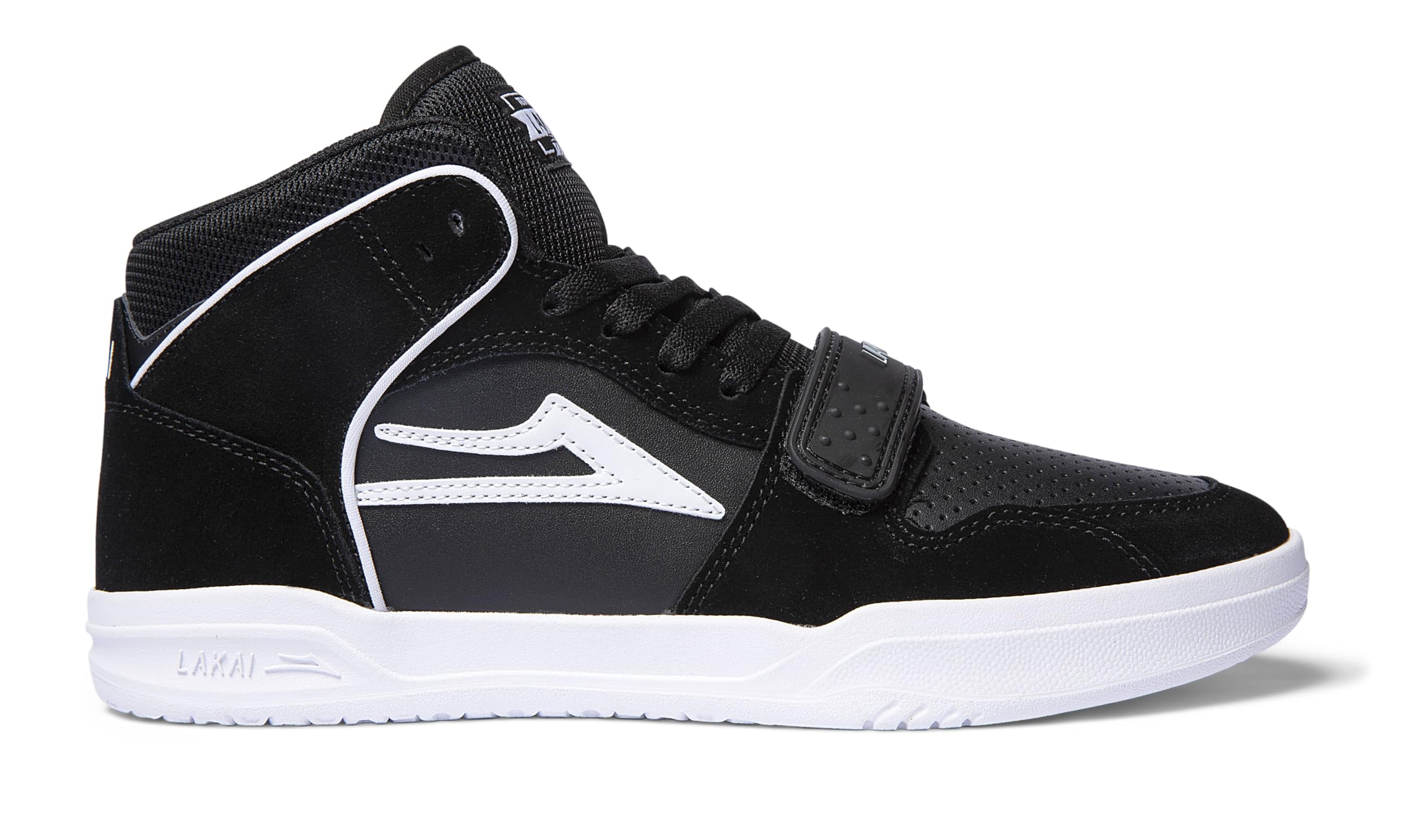 Lakai Telford Mid Men's Skateboarding Shoes, Black Suede, 5