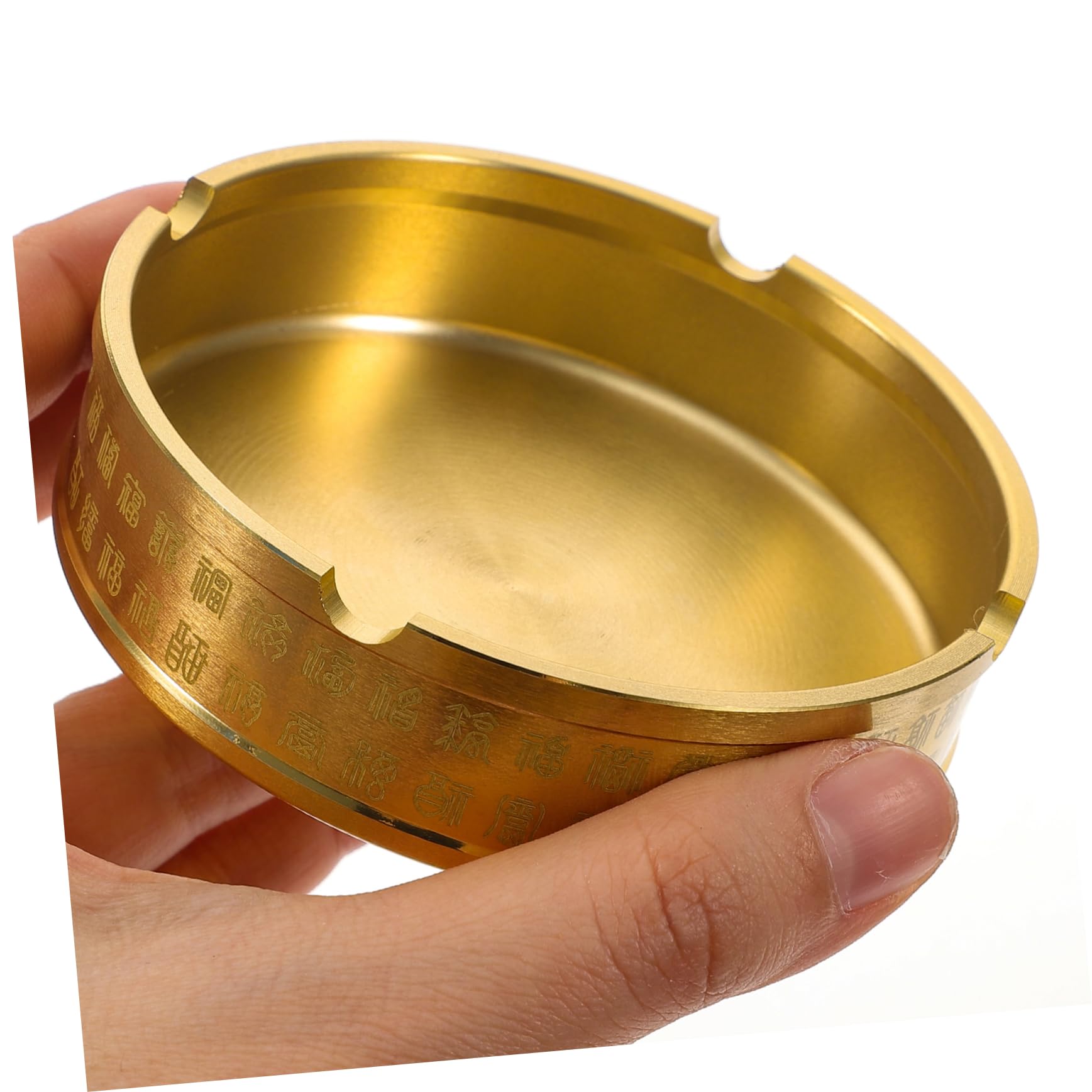 Alipis 2pcs Ashtray Coffee Table Decorations Desktop Decor Outdoor Home Decor Dining Table Centerpieces Ash Holder Dinning Table Decor Metal Trays Ash Tray Brass Round Tray Office Concise