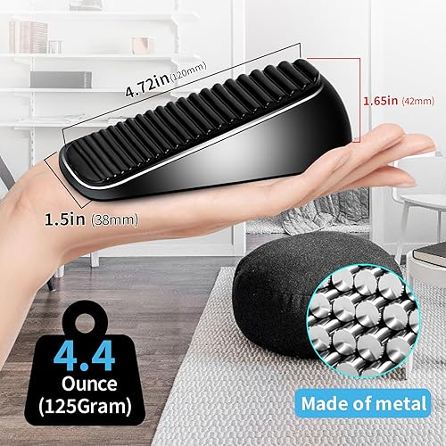 Miniatura 2 de Mzsyxxm 2 topes de puerta más fuertes  Cuña de tope de puerta resistente, topes de puerta para la parte inferior de la puerta, hechos de zinc y