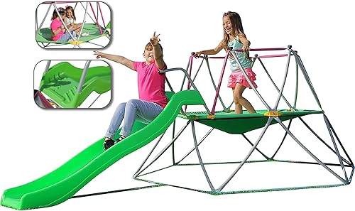 SLIDEWHIZZER - Estructura de escalada para niños y niñas, gimnasio infantil con estructura de escalada, centro de actividades, zona de juego para