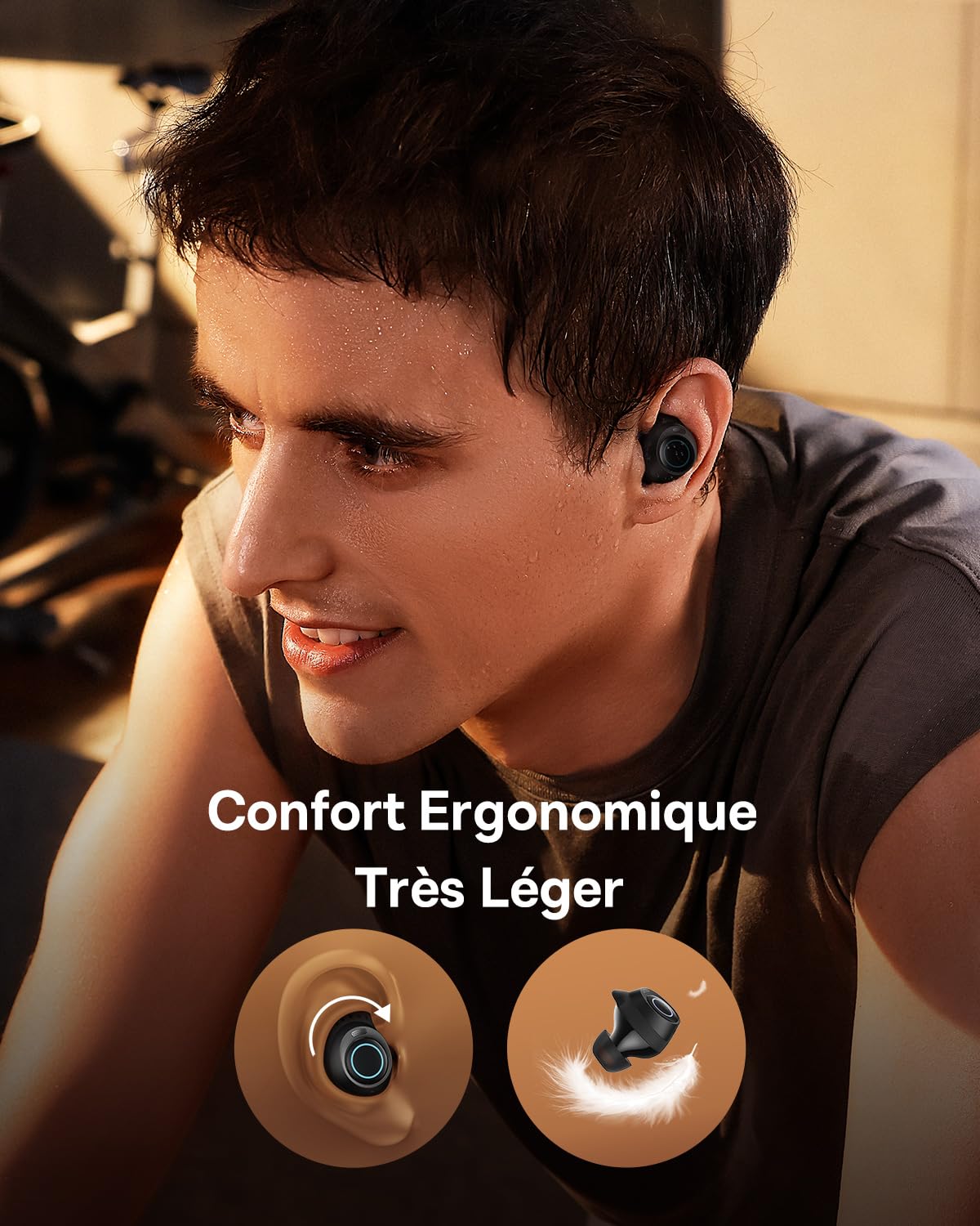 Baseus Ecouteurs Bluetooth sans Fil à Réduction de Bruit Active Hybride -48 DB,Autonomie 140H,Étanchéité IPX6,4 Micros ENC,Faible Latence de 0,038s,Bluetooth 5.3,Ecouteurs sans Fil - Bowie MA10 Noir