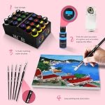 HUAL Professional Acrylic Paint Set, 24 Colors (60ml/2oz), High-Pigment Art Supplies for Professional Painters & Artists, Multi-Surface Application for Canvas, Wood & Stone, 14 Years and Up