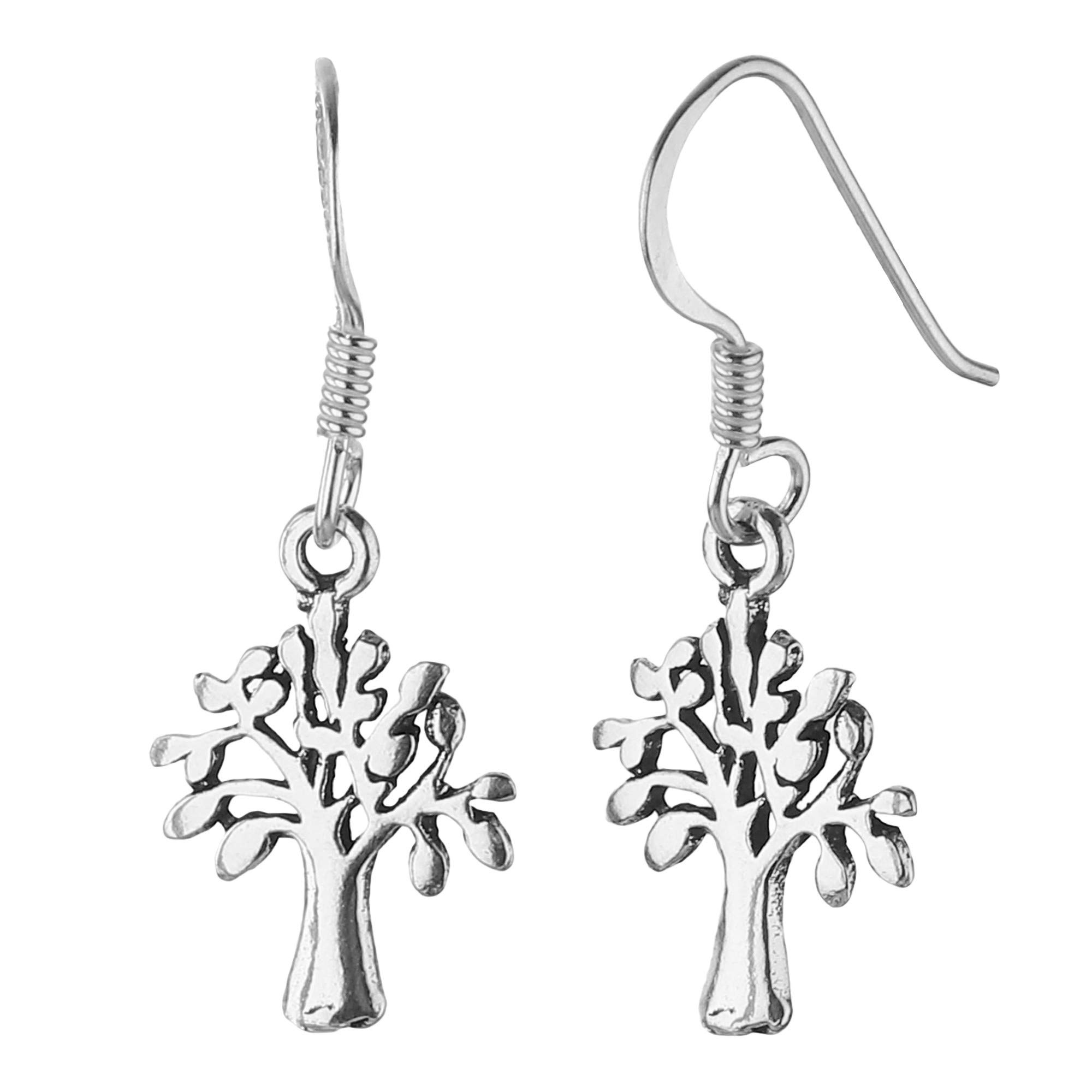 JSAJ 925 Sterling Silver Hanging Tree Silver Top Drop Earrings for Women (B08JQGG6HZ) Amazon Price History, Amazon Price Tracker