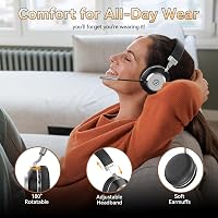 Wantek Wireless Bluetooth Headset Zajszűrő Mikrofonnal 45h Akkumulátor IPX4 Vízálló 7
