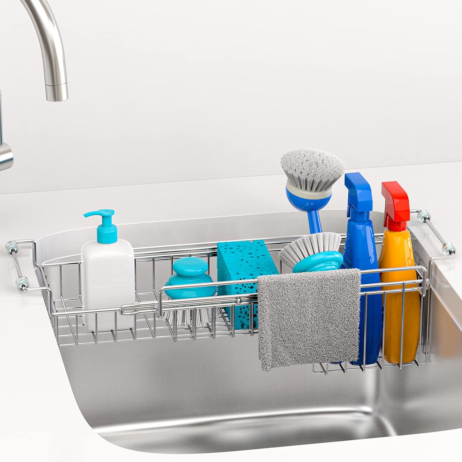 FixOwl Expandable Over Sink Caddy Over The Kitchen Sink