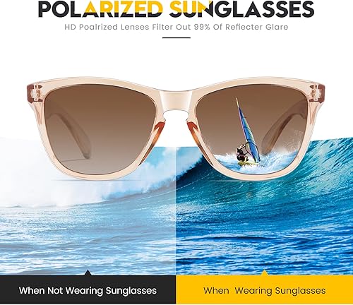 Miniatura 4 de ELITERA Gafas de sol polarizadas para hombre y mujer, lentes de espejo retro para conducir, pescar, protección UV400