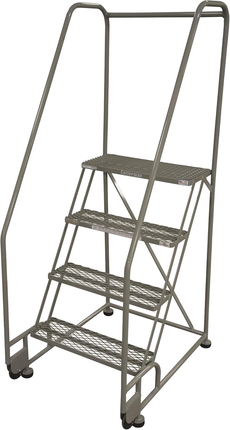 Cotterman (Rolling) Ladder - 40in. Max. Height, Model Number 4TR26A1E10B8C1P6