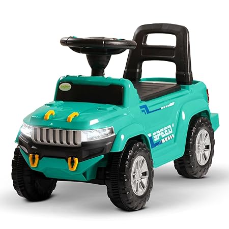 BAYBEE Baby Ride On Car For Kids,Push Ride On Toy Jeep With Music & Led Light,Toddlers Push Ride Kids Car With Backrest,Under Seat Storage To Steering Wheel Drive 1 To 4 Years Old Boys&Girls (Speedy)