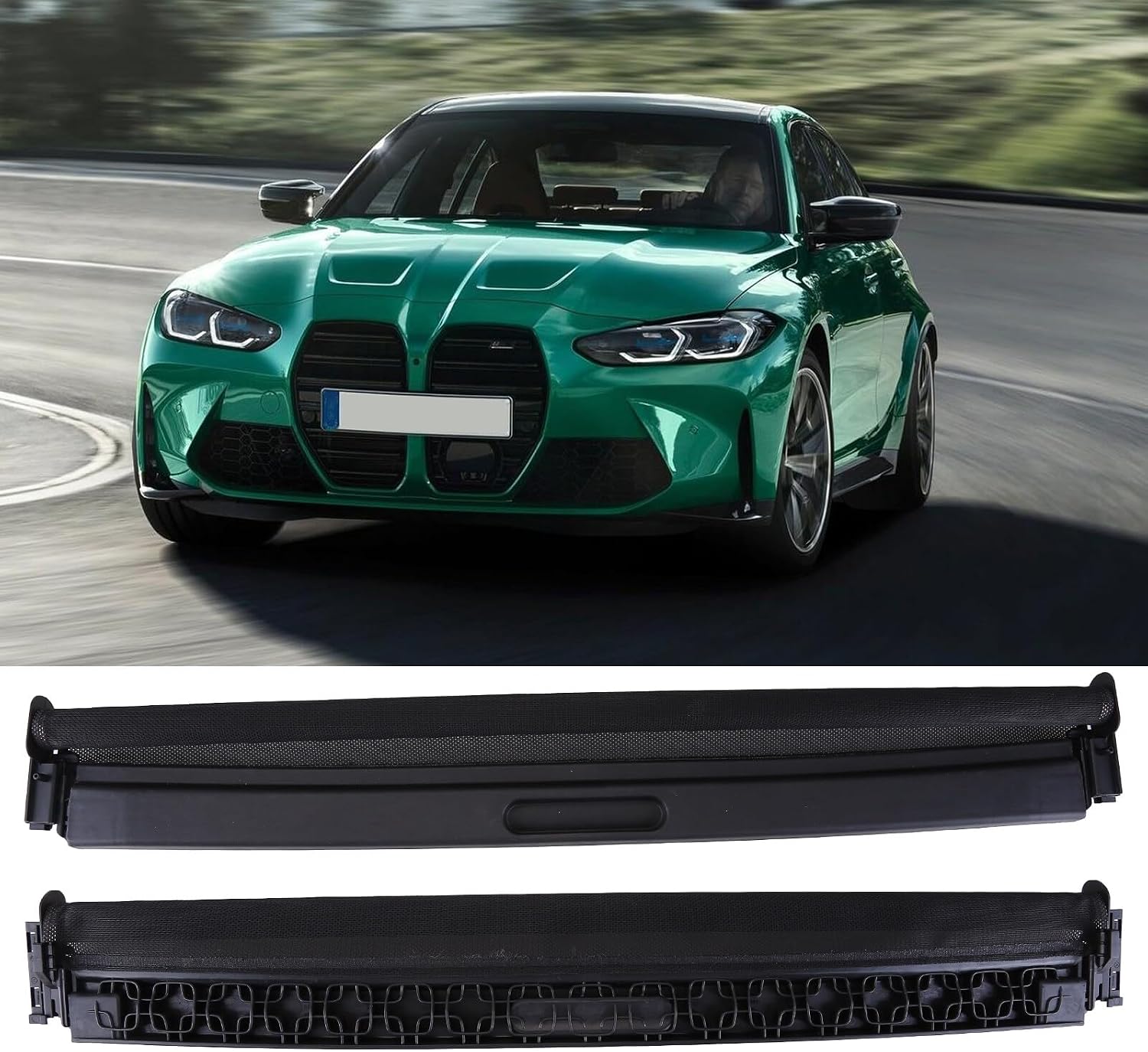 54102755849 Black Rear Sunroof Sunshade Cover Compatible for Mini Cooper R50 R56 Car Sunroof Shade Cover Assembly Panoramic Sunroof Sunshade Cover Curtain