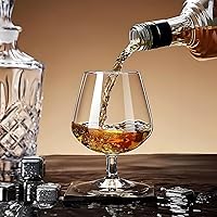 Vista 9 de Juego de 4 Vasos de Whisky, Vaso de Bourbon, Vasos Old Fashioned, Copa de Vino de Tallo Corto de 11.5 Oz para Licores, Vodka, Whisky Escocés, Coñac