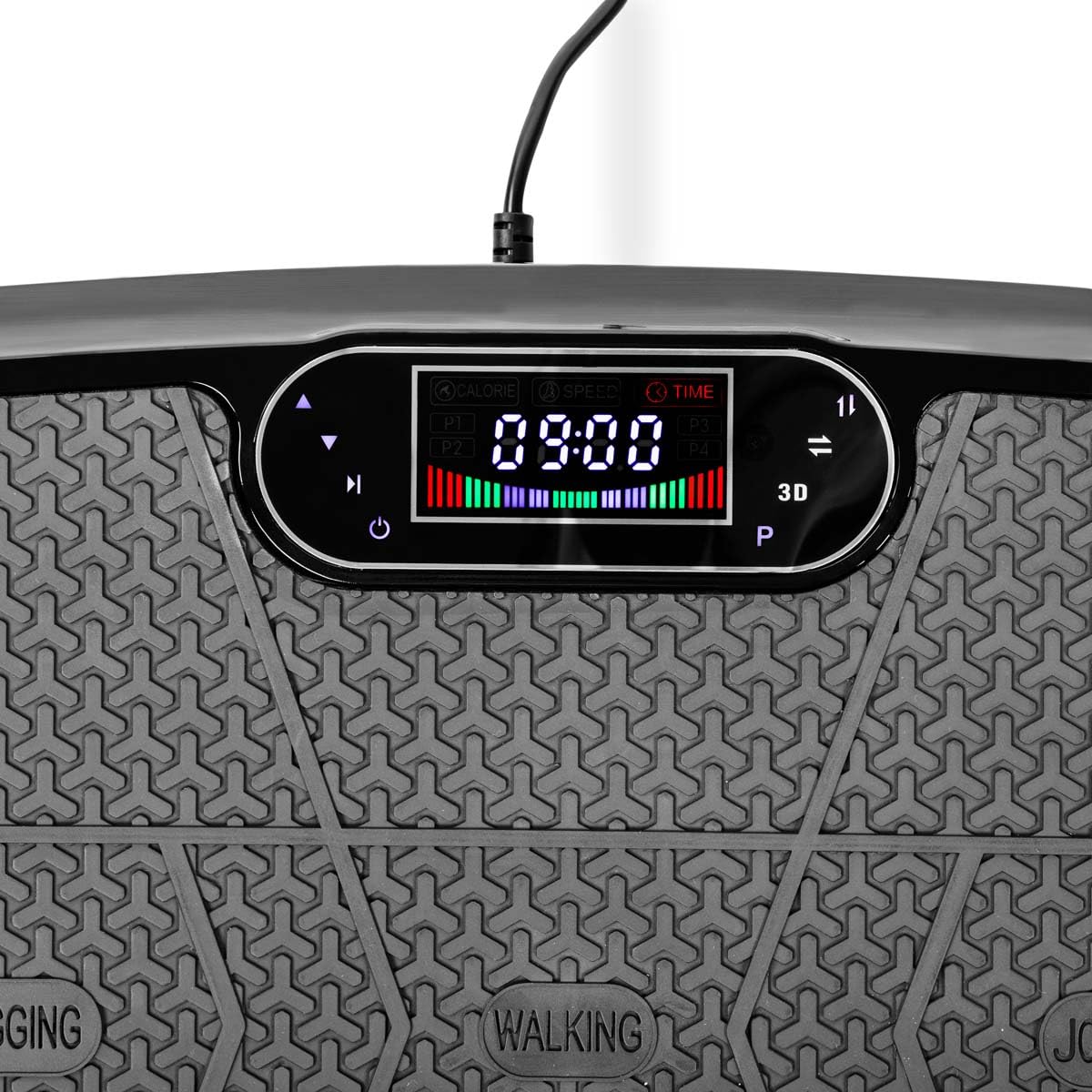FITFIU Fitness PV-200 - Plataforma Vibratoria 3D, con movimiento en 3 planos, 500 W + 500 W, 180 velocidades, 5 programas predeterminados, 2 cuerdas elásticas y mando, peso máx 150 kgt