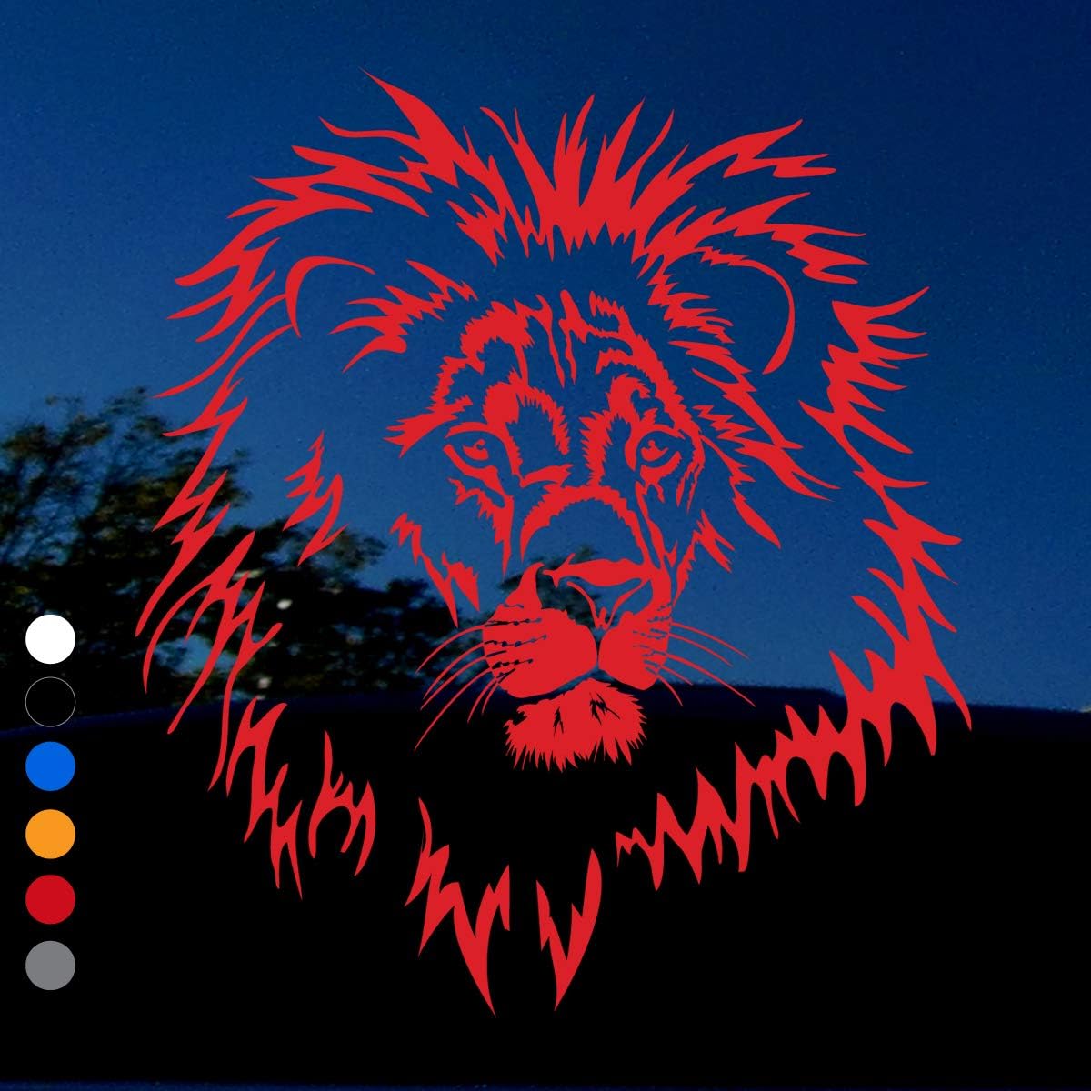 Lion Decal Beautiful Large Wild Male Lion Head "King of