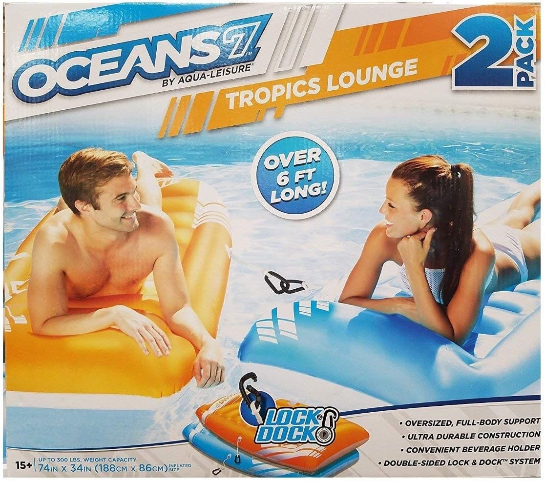 Oceans7 Tropics Lounge Swim Floatation Devices 2 PACK
