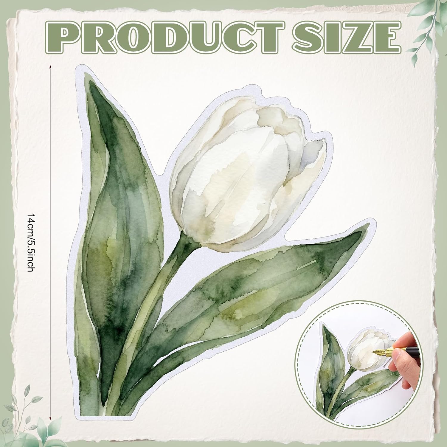 100 Pack Tulip Flowers Wedding Place Card Floral Seating Name Card