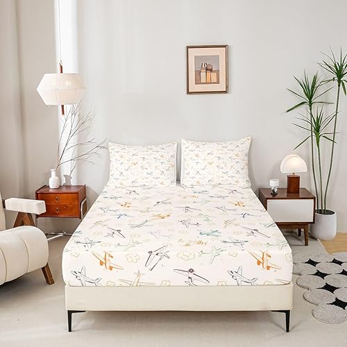 Miniatura 10 de Lindo juego de sábana bajera ajustable de elefante, tamaño individual, 2 piezas para niñas, niños, adolescentes, decoración de dormitorio, bohemio,