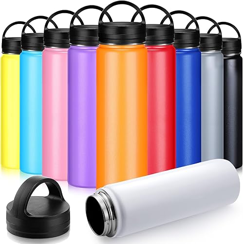 Miniatura 1 de Paquete de 10 botellas de agua aisladas al vacío a granel, juego de botellas deportivas de doble pared de acero inoxidable, taza de comedor de