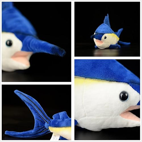 Miniatura 3 de Animales de peluche de pez espada de simulación, pez vela Marlin, juguete de regalo realista para niños, 18 pulgadas de largo