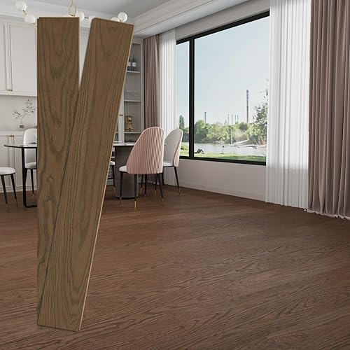 Brown Multi-ply Engineered Hardwood Flooring, Tongue and Groove Waterproof Smooth Wood Floor (10 Pack Covers 21.5 sq. ft, 0.59 in. T x 47.64 in. L x 6.5 in. W)