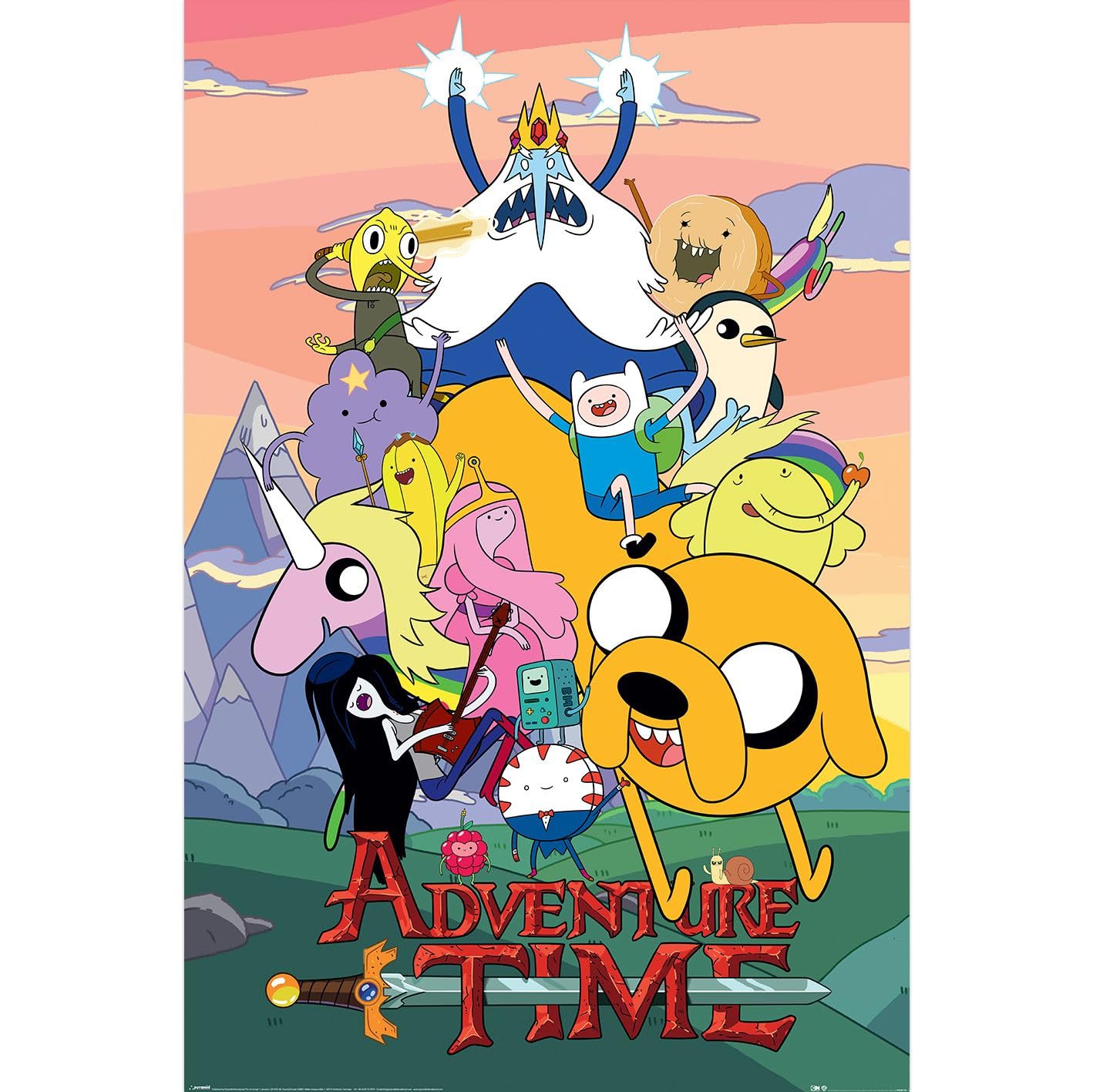 Pyramid International Official Maxi Poster – Adventure Time (Group) | Decorative Wall Art | 61cm x 91.5cm Poster for Bedrooms, Dorms & Fans, Vibrant Colors