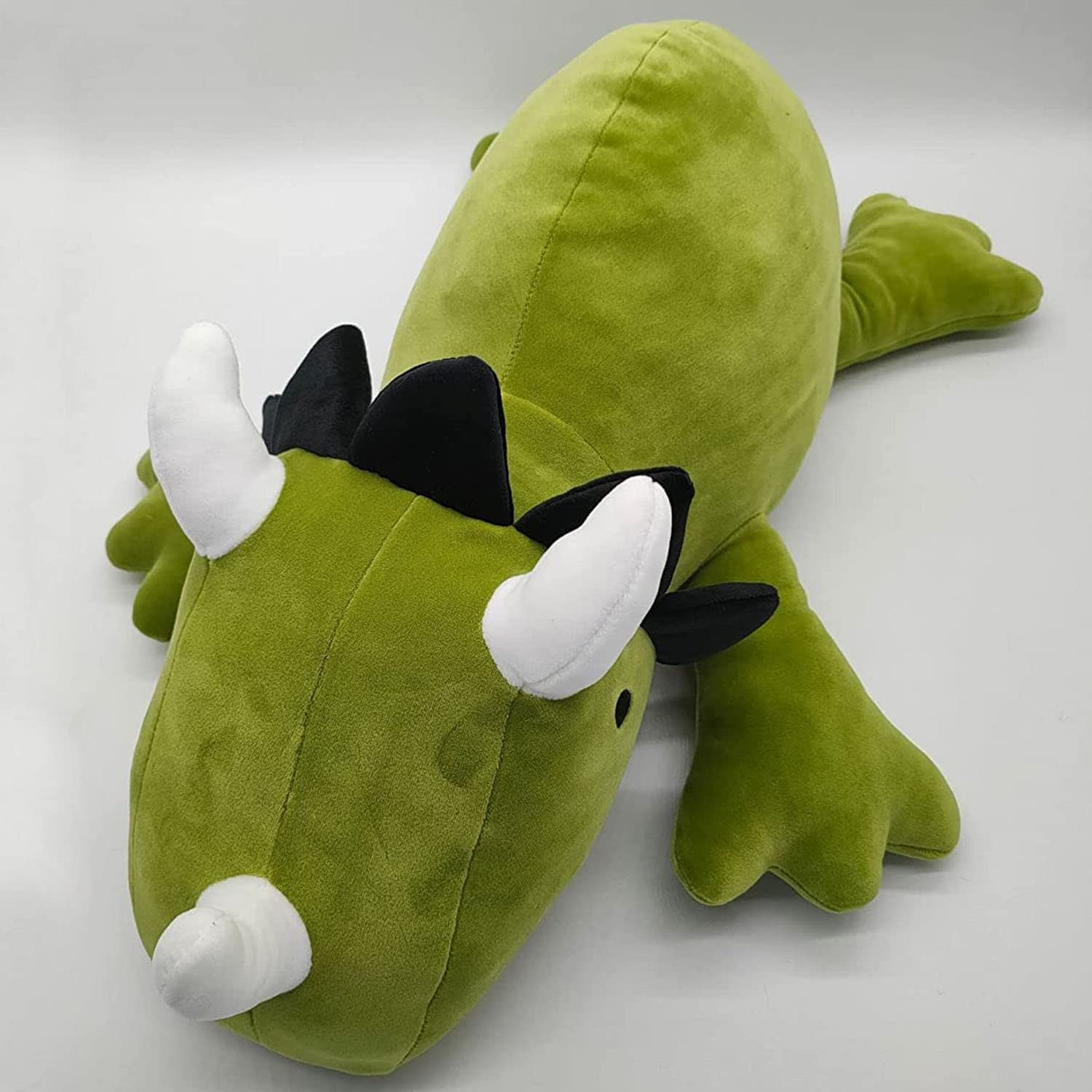 Peluche Lestée Dinosaure - 2 Tailles (rose 35 Cm, Vert 30 Cm) - Rembourrage Coton PP Doux - Cadeau Enfant, Oreiller Câlins