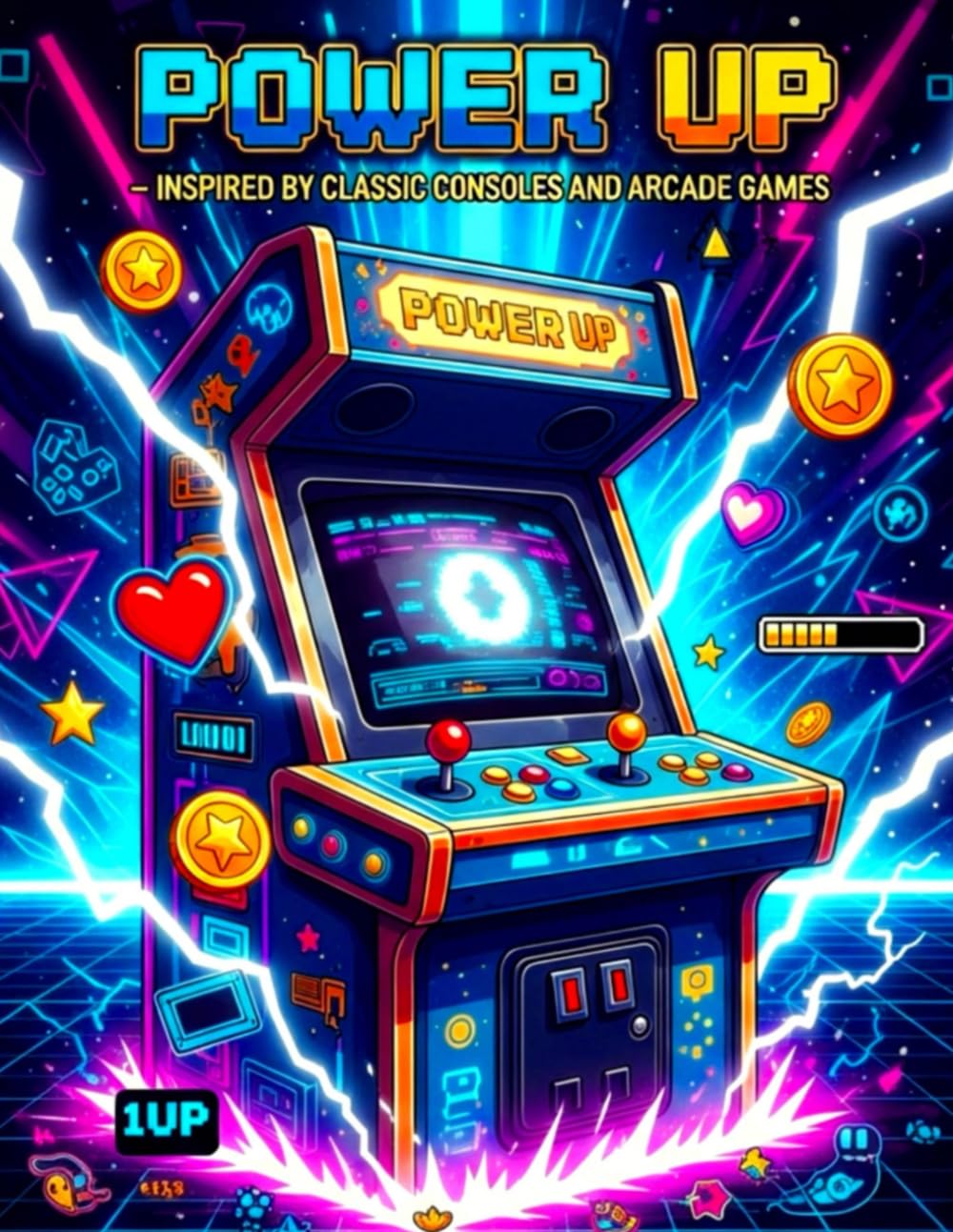 Power Up! Retro Arcade Gaming Coloring Book for Kids & Teens — 80s & 90s Inspired Pixel Art, Game Controllers, Consoles & More: 80s & 90s-Inspired ...