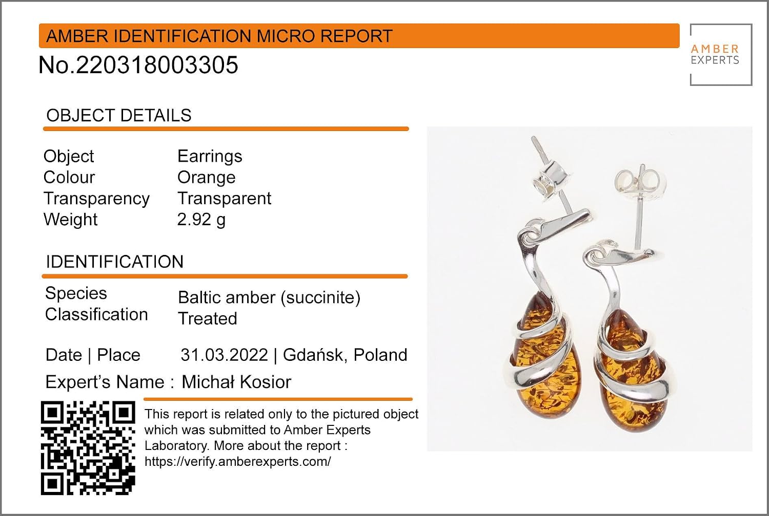 Amber Earrings - Sterling Silver and Baltic Honey Amber Earrings "Zuzanna" - Sterling Silver Jewelry Collection