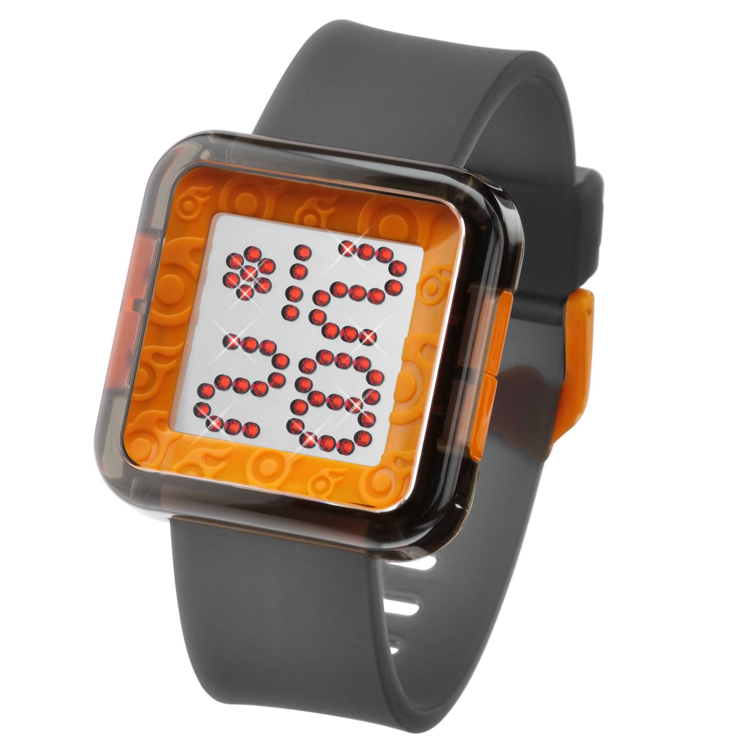 Zerone Dazzled Transparent Black Orange Bright Crystal Digital Watch