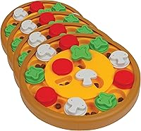 Vista 7 de Brightkins Pizza Party! Treat Puzzle - Juguetes interactivos para perros, rompecabezas para perros y alimentador lento, alimentador